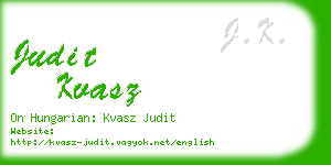 judit kvasz business card